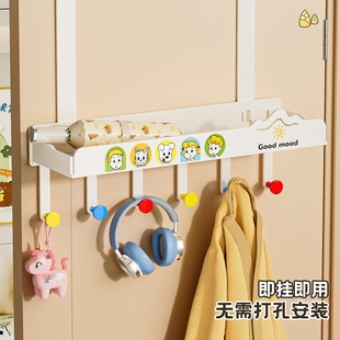免打孔门后挂钩多巴胺卧室挂衣服入户帽子收纳置物架强承重挂衣架
