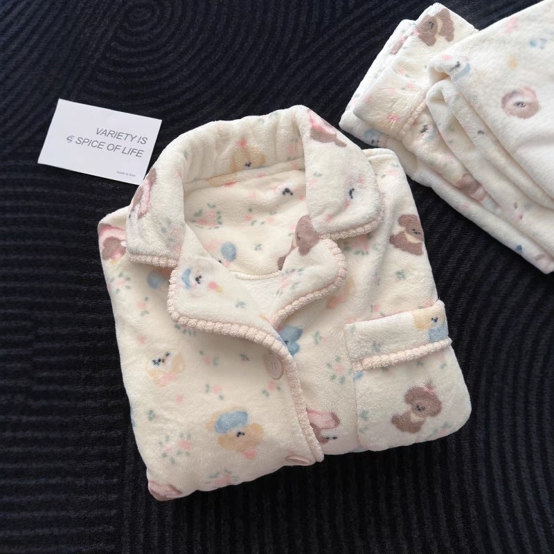 萌趣小狗珊瑚绒睡衣女款秋冬季2025新款法兰绒加绒加厚家居服冬天,女士内衣/男士内衣/家居服,睡衣/家居服套装,淘宝优惠券,粉丝福利购,淘宝优惠卷