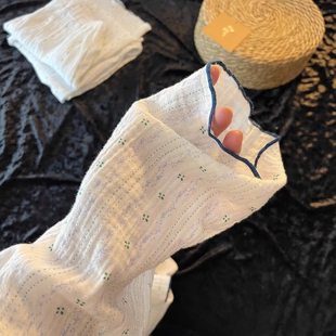 外穿 舒适纯棉家居服套装 甜美少女碎花婴儿纱睡衣女春秋款 2025新款