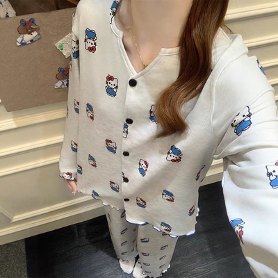 睡衣女款春秋季德绒保暖长袖2025