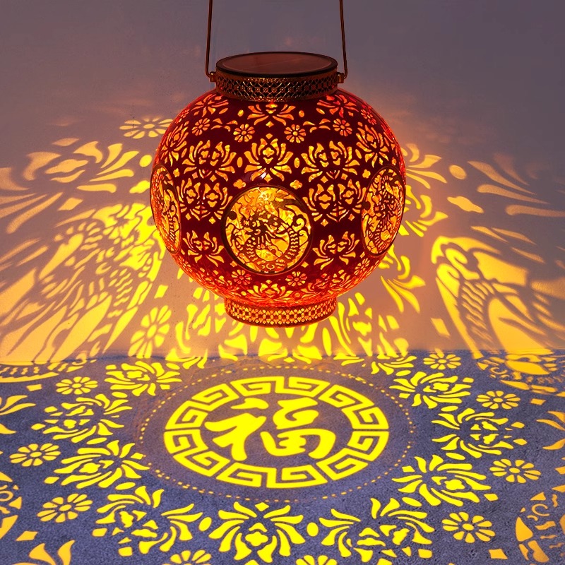 太阳能户外灯2026新款春节红灯笼