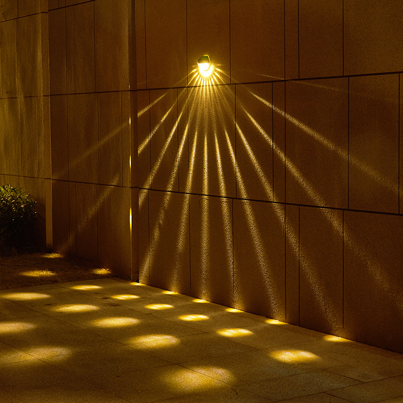 太阳能户外壁灯庭院造景布置