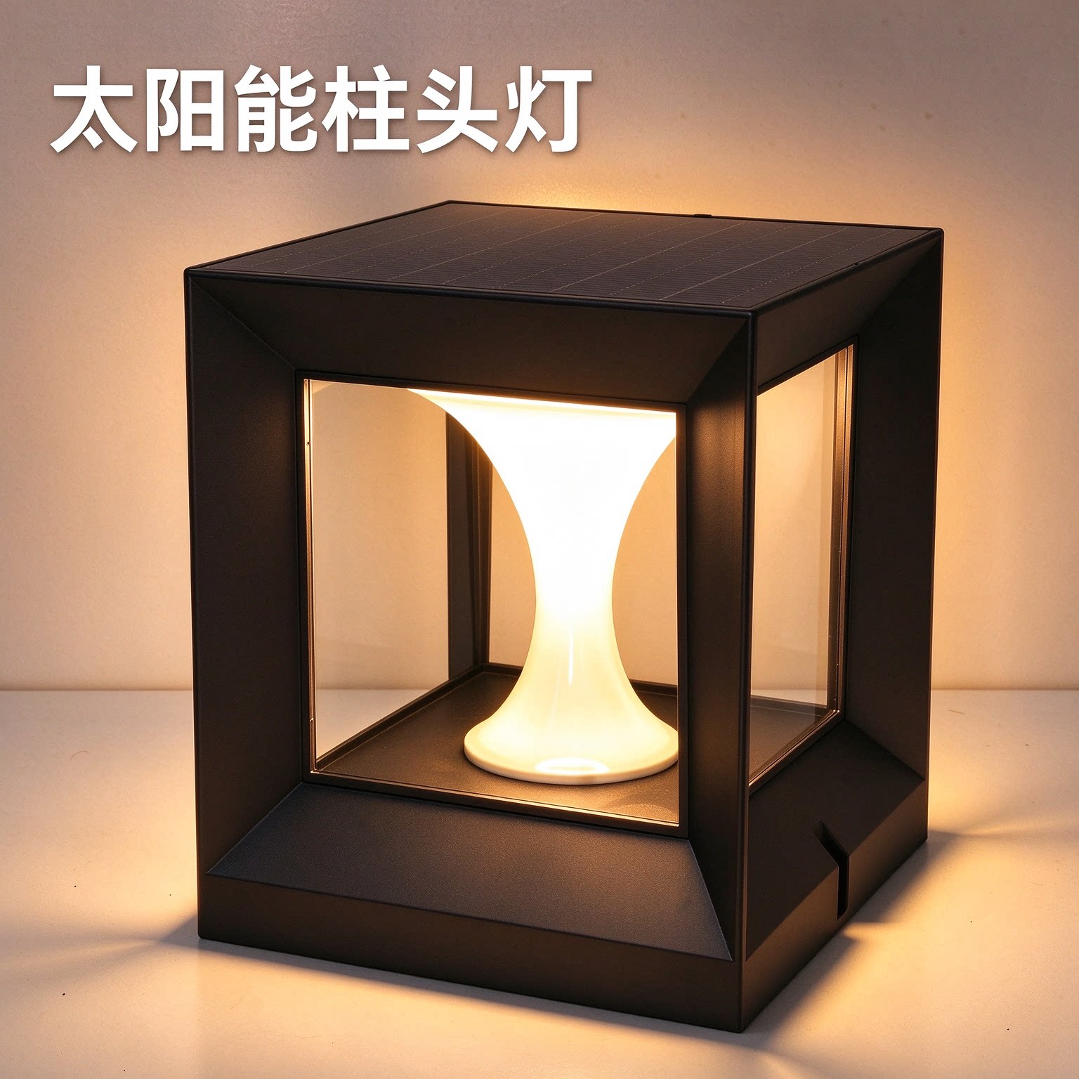 柱头灯太阳能户外灯2026新款庭院别墅大门口柱子灯家用围墙照明灯