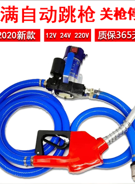 抽油泵柴油电动加油机柴油泵12伏24V220V煤油家用关枪停机自吸泵