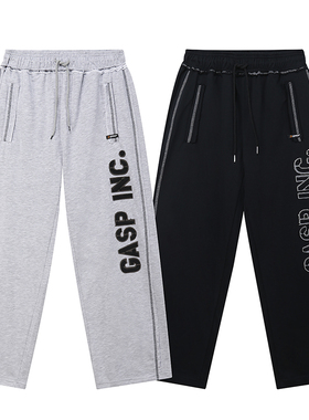 GASP肌肉健身长裤男潮秋冬跑步oversize美式百搭宽松运动直筒卫裤