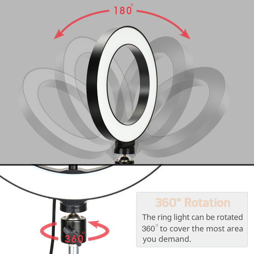 LED Ring Light Photography Lighting Selfie Lamp USB Dimmable