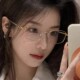 2025新款 韩系金丝方框眼镜女近视可配度数显瘦眼镜框镜架防蓝光