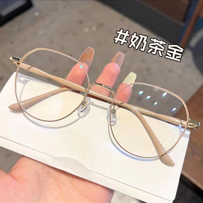 奶茶色近视眼镜防蓝光辐射