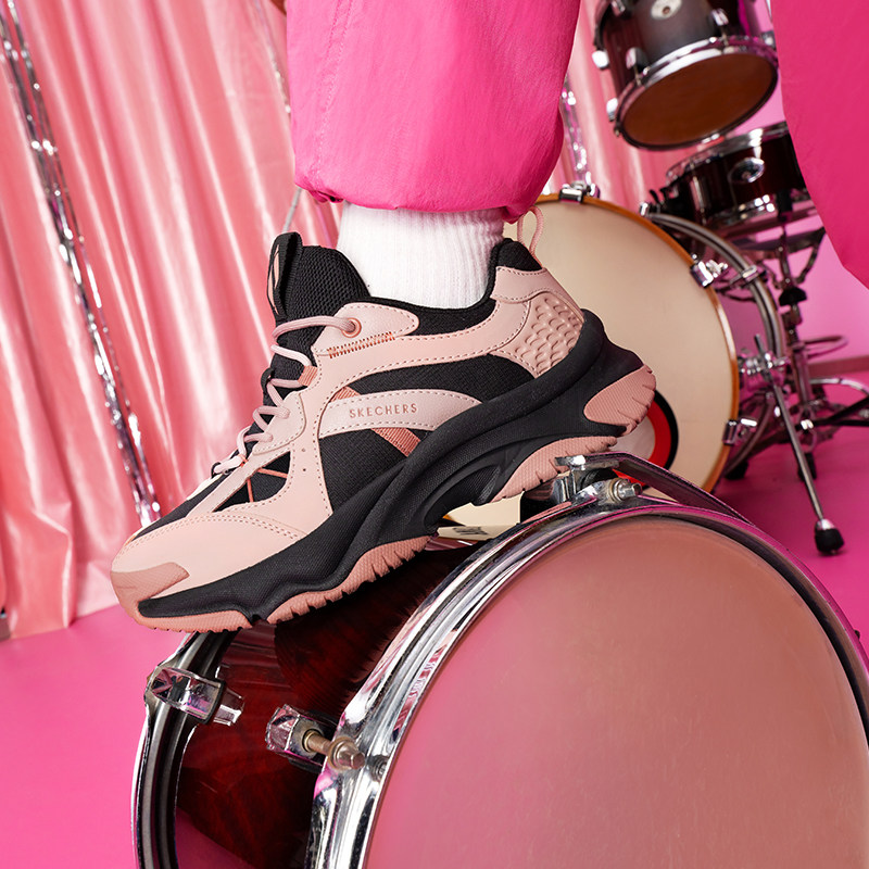 明星同款-斯凯奇女撞色漫月鞋厚底百搭复古甜酷增高老爹鞋177590,运动鞋new,运动休闲鞋,淘宝优惠券,粉丝福利购,淘宝优惠卷