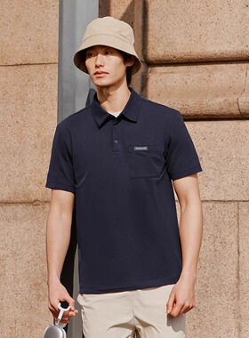 Skechers斯凯奇2025夏季男子通勤凉感POLO衫简约休闲T恤P224M070