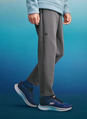 Skechers斯凯奇春季新款男子舒适针织长裤休闲百搭运动裤P424M161