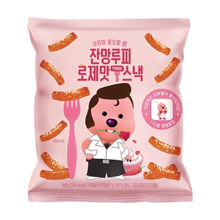 韩国进口啵乐乐loopy露比芝士奶油麻辣味年糕状脆条膨化追剧零食