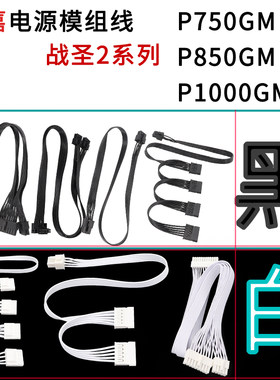 适用技嘉电源模组线战圣2系列模块线P750GM P850GM P1000GM全模组模组线定制模块线定制纯铜扁平线黑色白色