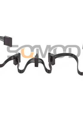 131-IDE 母座转SATA 一拖五 刺破 40厘米 大4pin转SATA供电线 IDE转SATA电源线  电源头扩展线