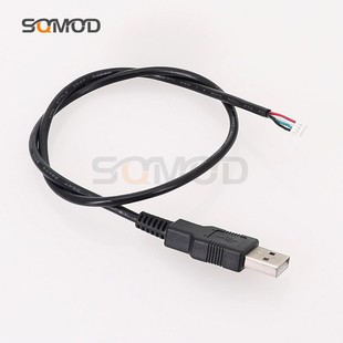 SQE8触摸屏线USB A公转MX1.25 4PIN电容触摸屏TTL数据端子线26AWG加粗线带屏蔽抗干扰 30-50-100cm
