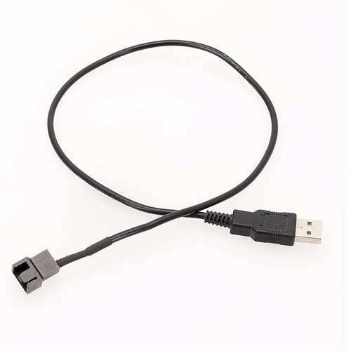USB转4Pin风扇线 USB转CPU风扇线 笔记本桌5V 黑色 白色