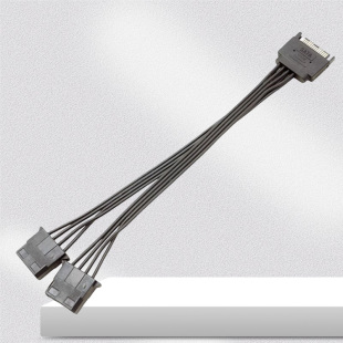 sata公转大4pin母 SATA公转IDE电源线 SATA15p公头一分二转大IDE