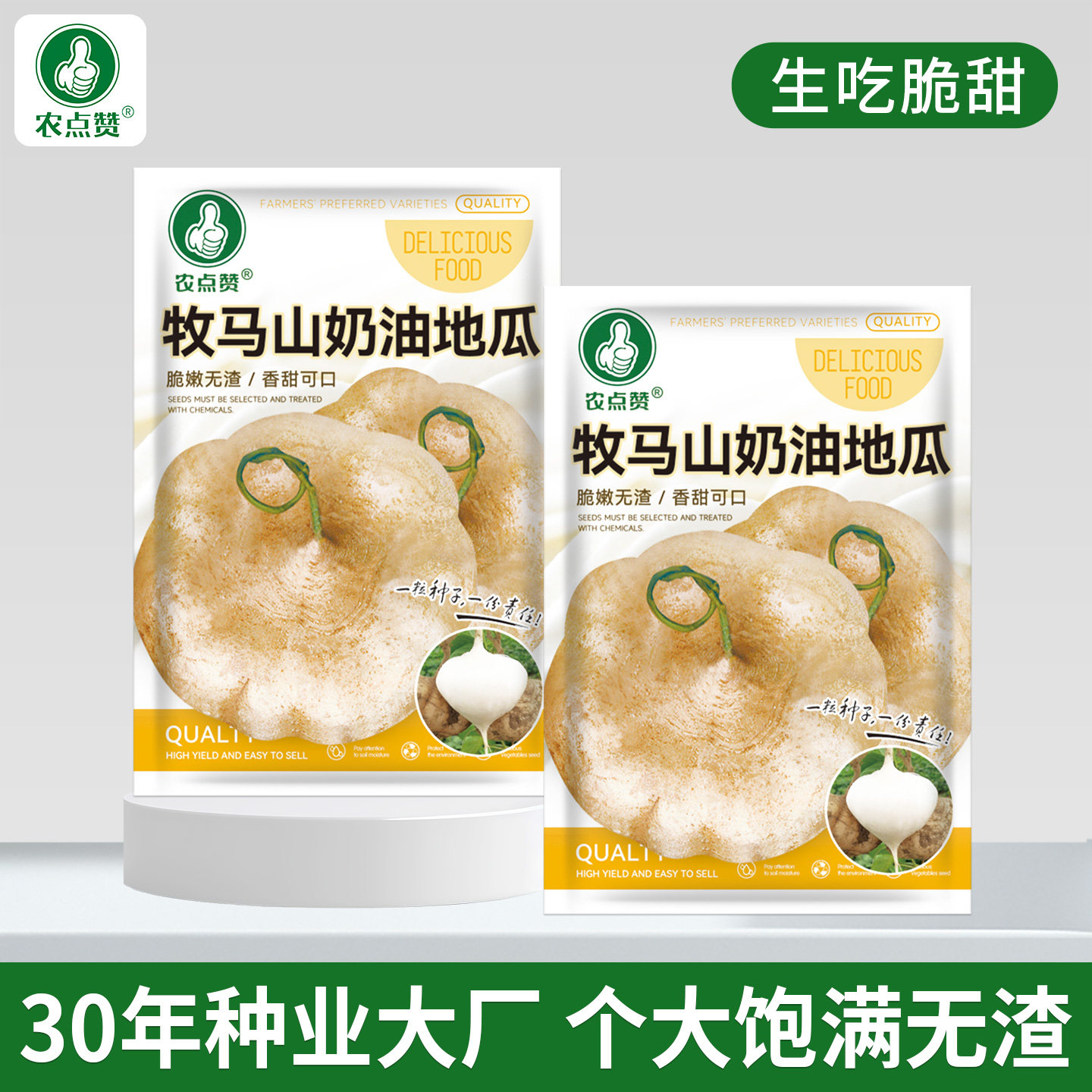 [大田种植]牧马山地瓜种子早熟品种凉薯种籽甜脆沙葛凉瓜土瓜种籽