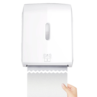 感应出纸机智能纸巾分配器电动抽纸架自动擦手纸盒商用自动切纸机