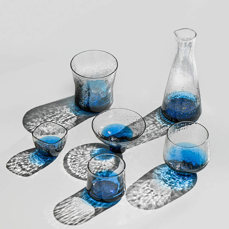 清酒杯江户硝子日本进口手工水晶玻璃星空杯创意礼物日式酒具套装