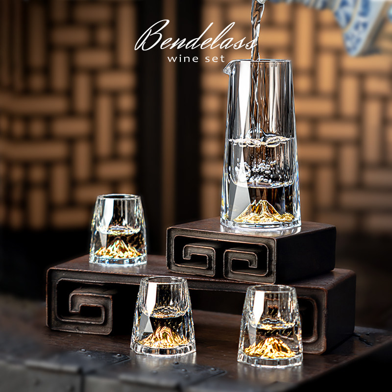 白酒杯套装轻奢高档水晶酒具专用一口杯子酒盅家用分酒器乔迁送礼