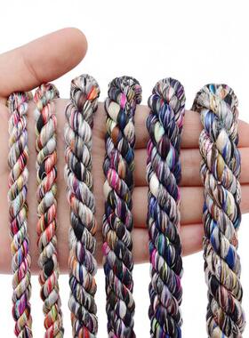 绳子吊东西粗泥尼龙呢绒绳子编织彩色捆绑绳手工货车用打捆绳