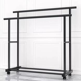 单杆式晾衣架落地折叠室内不锈钢双杆式阳台晾衣杆挂衣凉衣架晒架