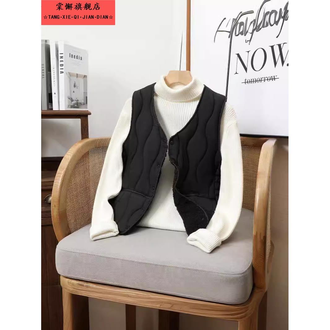 羽绒马甲女短款2025秋冬款加绒加厚大码内胆修身内穿保暖背心棉衣