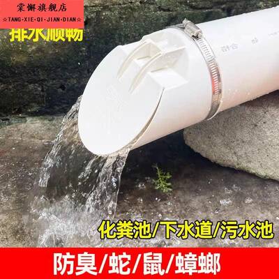 110pvc排水管防臭神器下水管返止逆阀封口盖地漏化粪池反水防鼠蛇