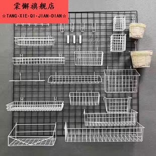 挂篮家用墙面挂钩网格围栏网架鸡笼货架挂架金属方格花架