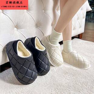 外穿情侣eva棉拖鞋 加绒保暖时尚 男 小熊款 防水棉拖女士2025秋冬季