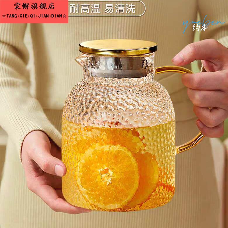 耐高温冷水壶家用食品级玻璃大容量冷水壶泡茶壶凉茶壶凉水杯套装图片