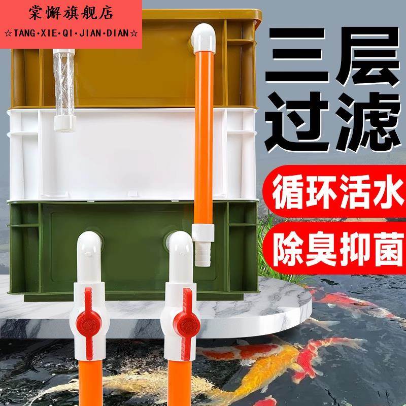水族箱过滤器鱼缸过滤器小型家用净水循环过滤器鱼缸过滤周转箱