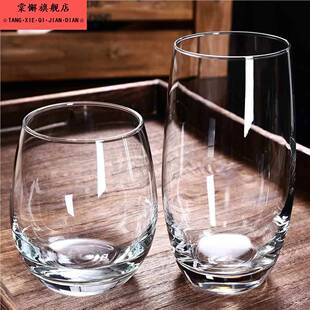 韩版无铅耐热玻璃牛奶ins思慕雪杯椭圆蛋形大肚慕斯玻璃水杯