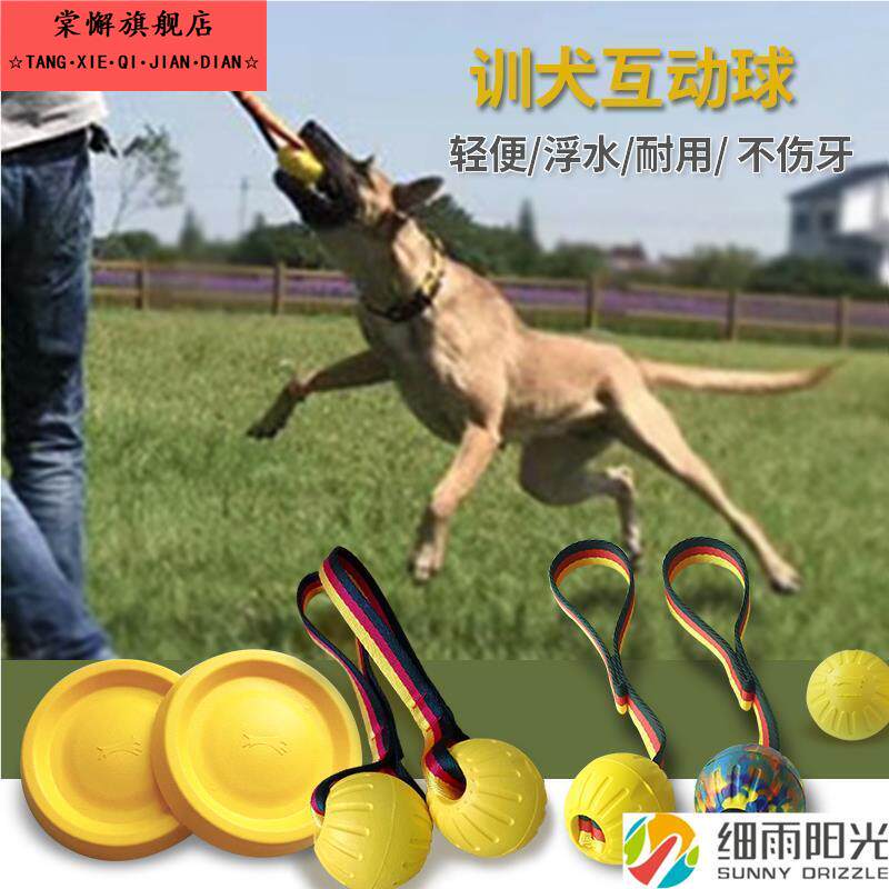 橡胶球宠物训犬球狗玩具训狗飞盘拉环响片耐咬咬棒专用马犬德牧训