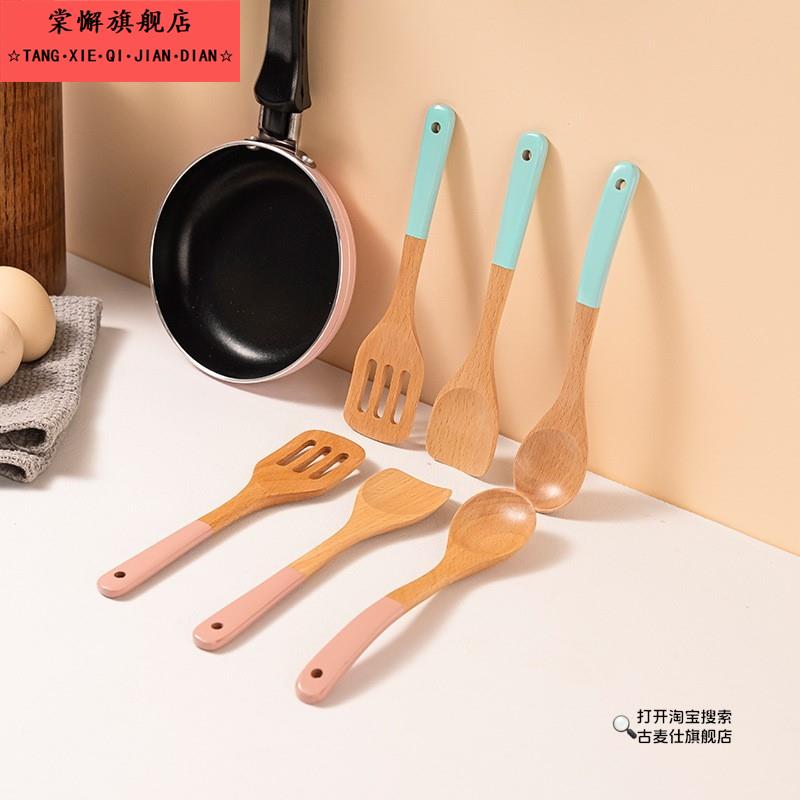 木质迷你小厨具真煮套装榉木实木儿童小厨具男女孩儿童玩具小木铲