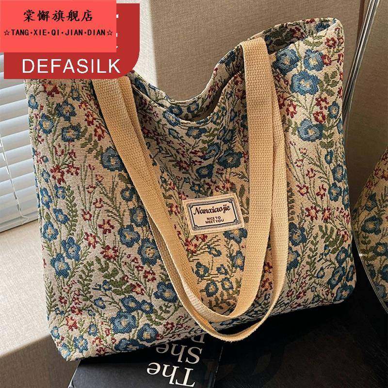 大容量帆布包包2025新款潮时尚百搭单肩手提袋子ins学生上课包女,箱包皮具/热销女包/男包,通用款女包,淘宝优惠券,粉丝福利购,淘宝优惠卷