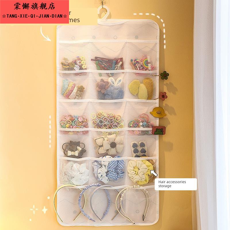 发夹发饰储物墙挂儿童发夹发带头饰挂袋墙挂织物隔断整理工艺品