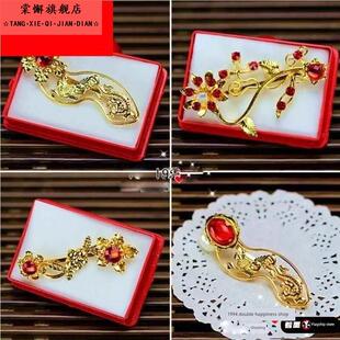 结婚用品如意发夹如意夹如意胸针新陪嫁品婚庆用1品dxy款式2w