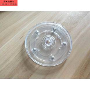 亚克力透明转盘展示架底座360度手动旋转台手动转盘新款饰品展示