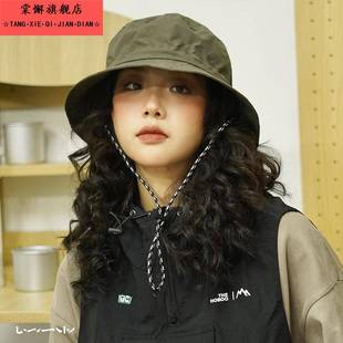 防水渔夫帽可收纳防晒盆帽夏季 速干户外骑车可折叠遮阳帽 男女薄款