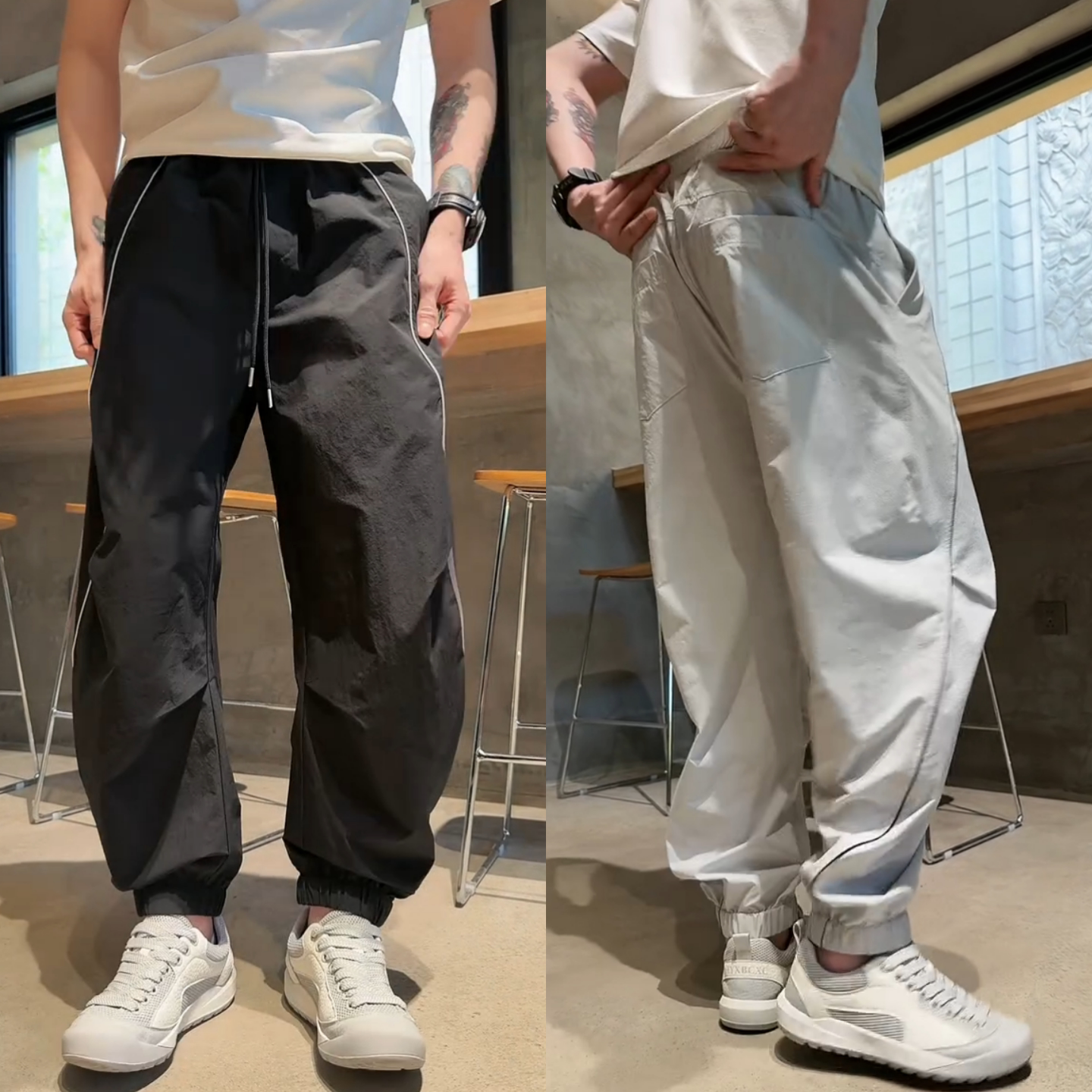 夏季美式伞兵运动束脚休闲裤男