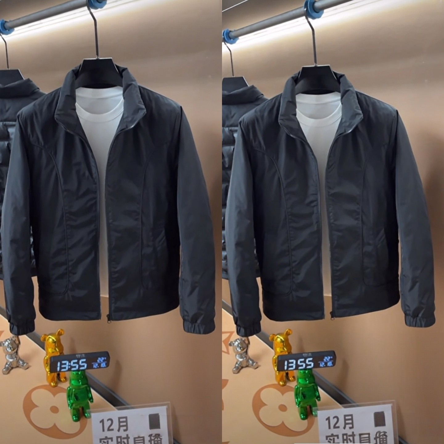 纯色极简风男士立领外套冬季上新轻奢潮流百搭休闲高品质棉服夹克