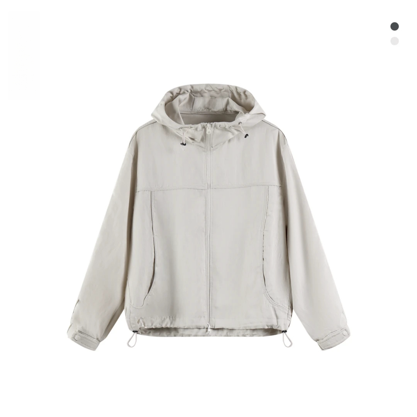 春季时尚高级感山系机能夹克男士简约透气休闲抽绳连帽拉链外套潮