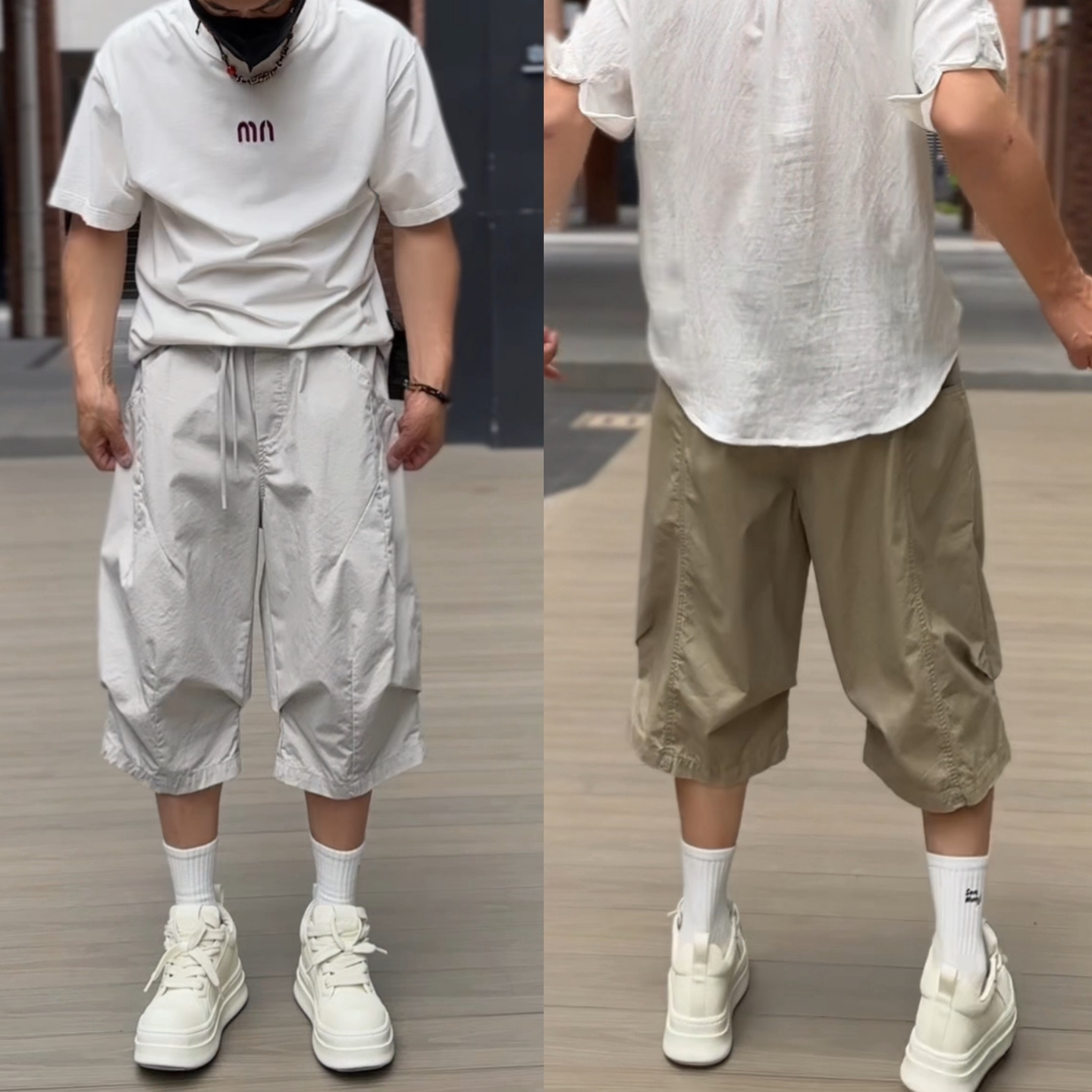 夏季男士立体剪裁时尚七分短裤