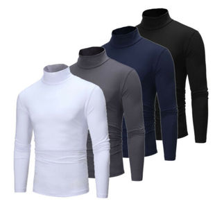 Cotton Cotton High Neck Pullover Sweater Tops Turtleneck UK