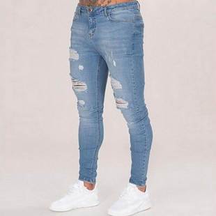 Pants Biker Hip Hop Jeans with sexy Holel Denim Pants