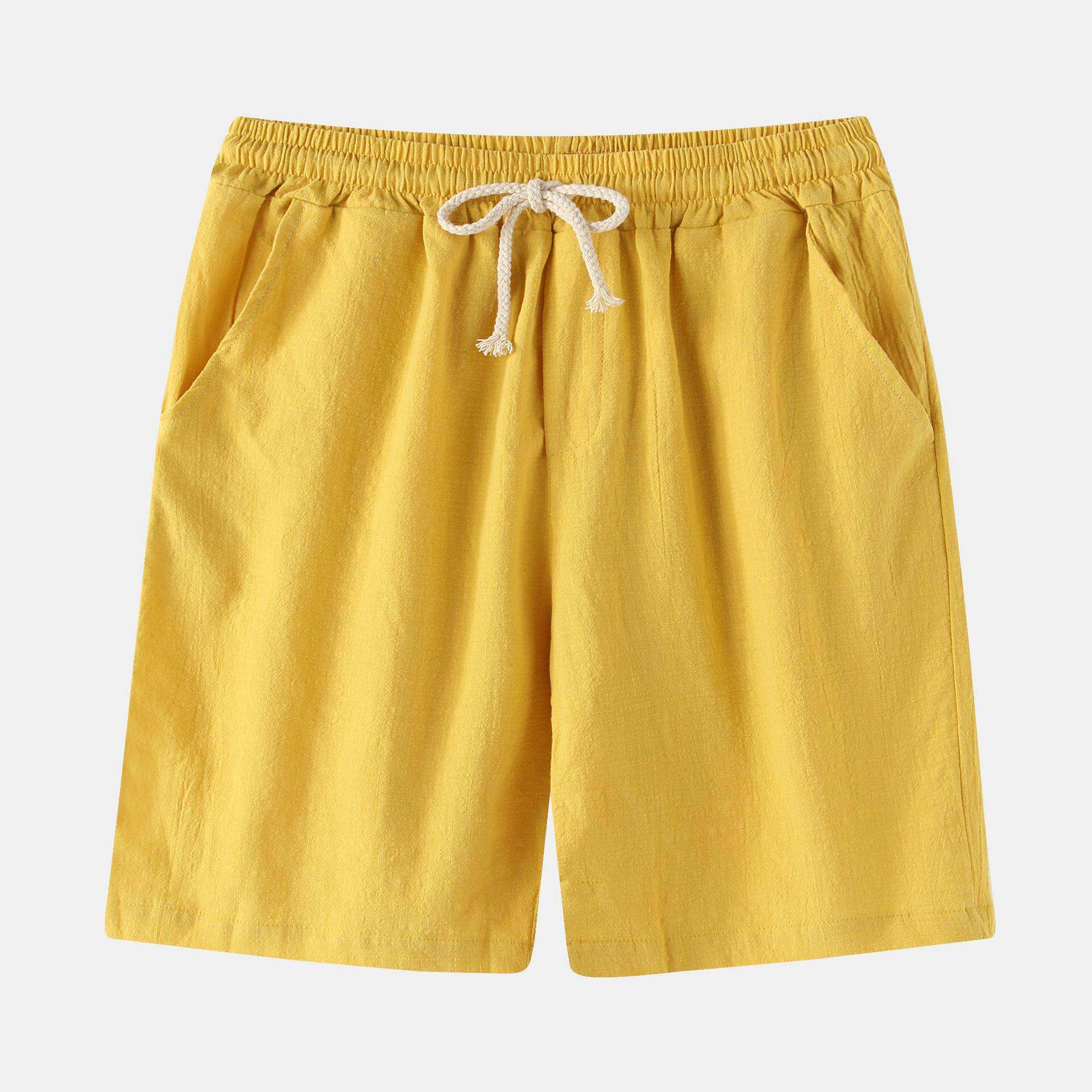 2021 men casual shorts large size solid color elastic pants