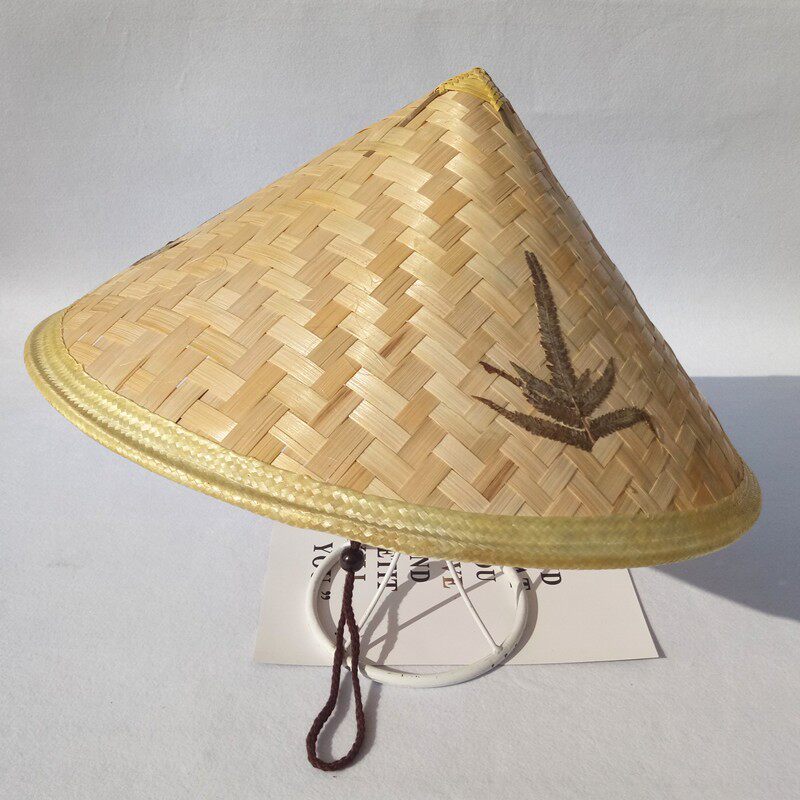 竹编斗笠帽子夏季采茶遮阳帽儿童