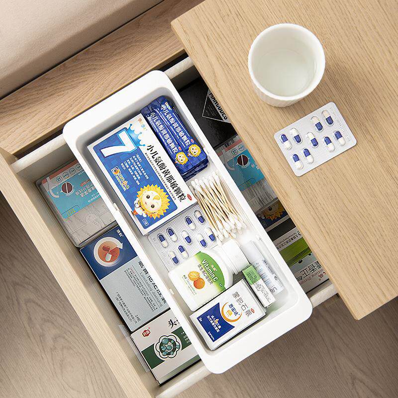 抽屉式伸缩收纳盒塑料家用可悬挂图片